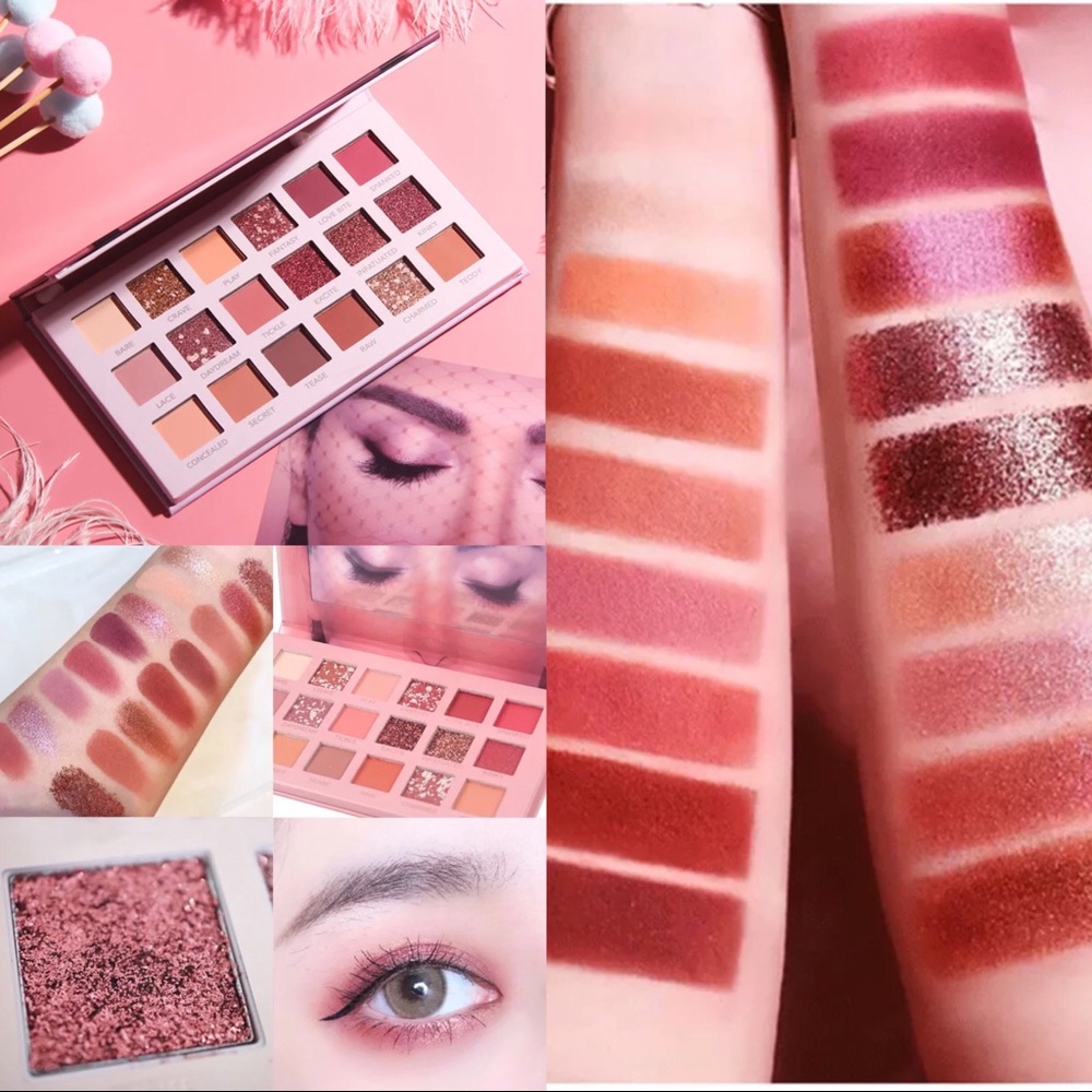 19 Boxes Matte 18 colors nude glitter sparkle pink eyeshadow color palette